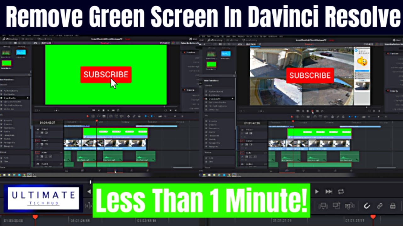 edit green screen free davinci resolve youtube