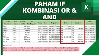 MUDAH DIPAHAMI❗ IF KOMBINASI OR DAN AND || Belajar IF Kombinasi di Excel Untuk Pemula