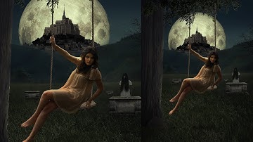Swing in the Moonlight | Photoshop Manipulation tutorial |