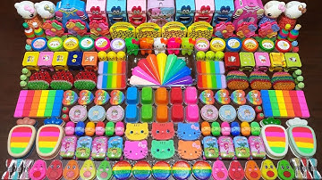 RELAXING WITH CLAY PIPING BAG AND FOAM & CLAY ! Mixing Random Things Into GLOSSY Slime #2318