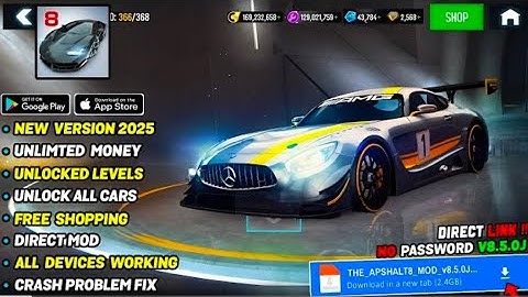 New Update!! Asphalt 8 Mod Apk v8.5.0J (2025) – Unlimited Money No Password