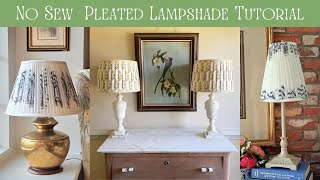 No Sew Pleated Lampshade Tutorial Home Decorating DIY