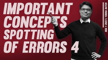 IMPORTANT CONCEPTS OF SPOTTING ERRORS ! DAY 4 | NDA 1 2023 | NDA ENGLISH | TEAM ARPIT