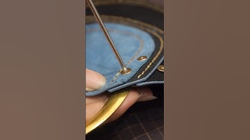 ⛏How To Set A Rivet In Leather🔨Riveting Leather | #asmr #shorts #satisfying #oddlysatisfying #viral