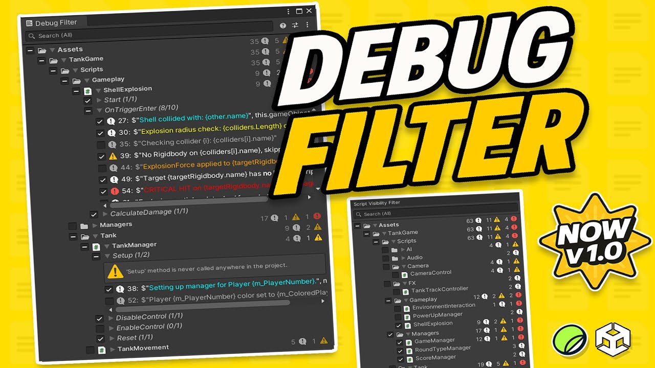 Debug Filter - Unity Asset Store