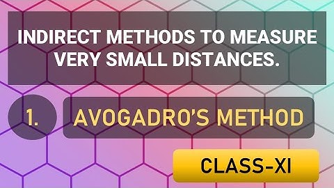 Indirect methods for measuring very small distances||Class11||