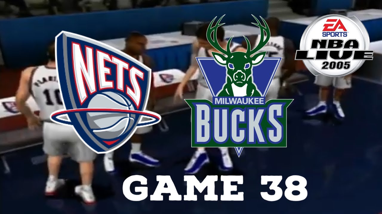 NBA Live 05 New Jersey Nets Season Sim Game 38 vs Bucks YouTube