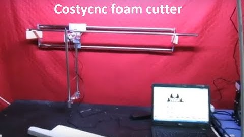 costycnc foam cutter with costycnc mounting on wall (montata a muro )