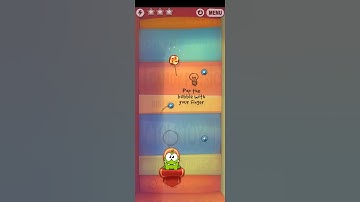 Cut The Rope Experiments Getting Started 3 stars walkthrough LEVEL 1-3