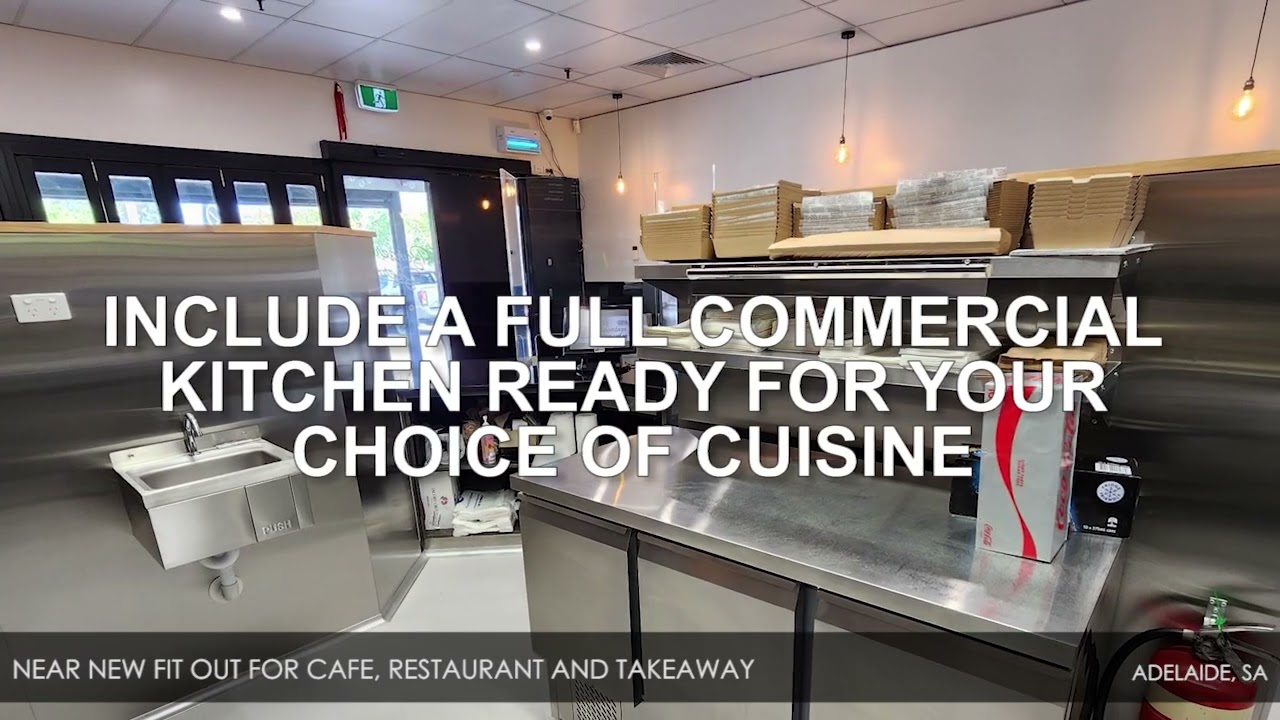 Near New Fit Out for Café, Restaurant and Takeaway – Adelaide, SA