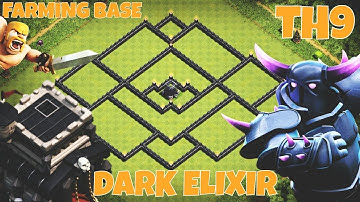 Epic Townhall 9 Dark Elixir Farming Base | Clash of Clans | Post Update