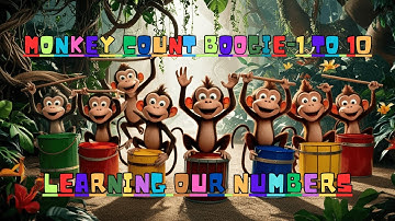 🐵 Monkey Count Boogie! 🎶 Fun Counting Song for Kids 1-10 | Learn Numbers with Dancing Monkeys