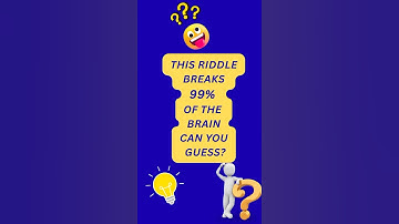 This riddle breaks 99% of brains - CAN YOU GUESS IT?  #shorts