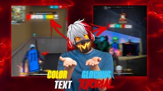 Glowing Text Tutorial 🔥 Like @BlackHeartFF  | Free fire red and white text tutorial screenshot 4