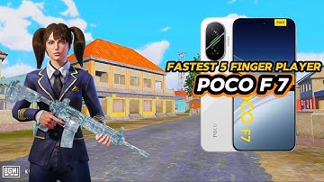 Fastest 5 Finger Player🔥1v4 clutch  Poco f7 5g