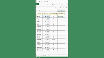 How to Add Increment to Salary | Excel Tips and Tricks #msexcel #msoffice #shorts #office365