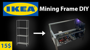 IKEA Hyllis GPU Mining Frame DIY - 15$ 6 GPU Mining Frame