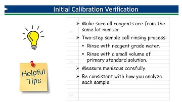 Method 334.0: Initial Calibration Verification for the Grab Method