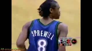 NBA Duels: Latrell Sprewell (27) vs. Kobe Bryant (20) Gm 6, 2004 Playoffs
