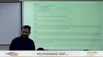 CAF 06 MFA || Muhammad Asif, FCA || Autumn 2024 Session || Lecture 07