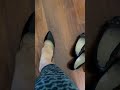 Trying on some ballet flats
