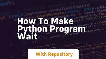 how to make python program wait