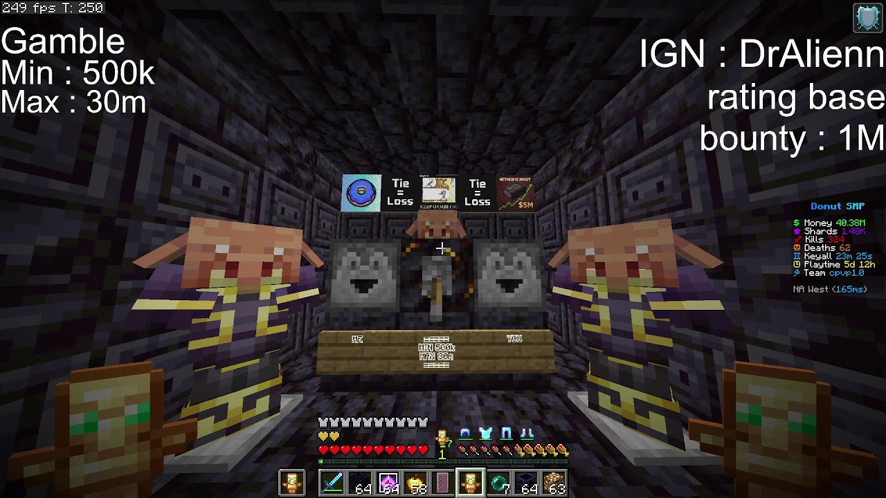 Donut Smp Gamble and rating base - YouTube