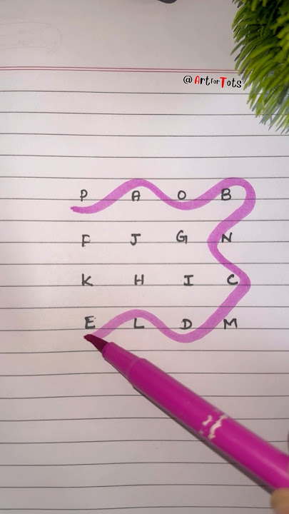 Connect All Alphabet A to P #drawing #shorts #abcd #ytshorts #trending #alphabet #funny #viralshorts