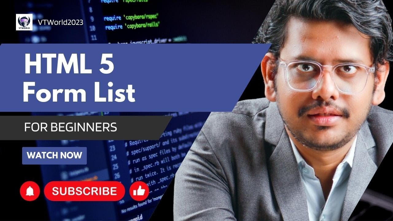 HTML5 Tutorial : Form Lists | For Beginners | in Hindi | 2023 - YouTube