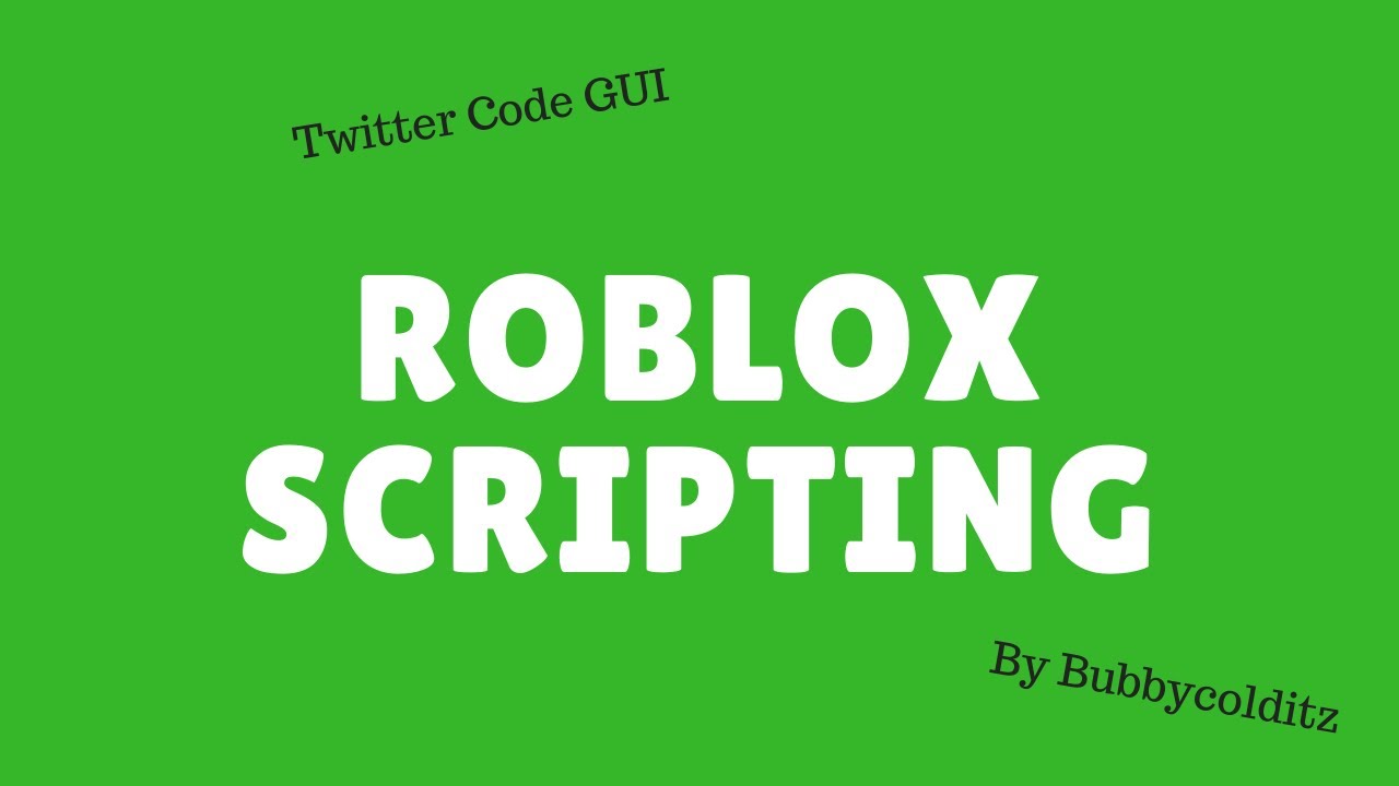 Twitter Code Gui Roblox Youtube - roblox how to make a twitter code gui