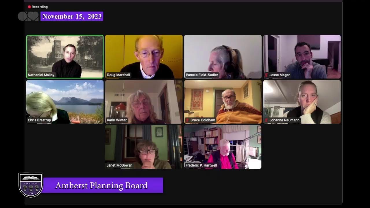 Amherst Planning Board November 15, 2023 YouTube