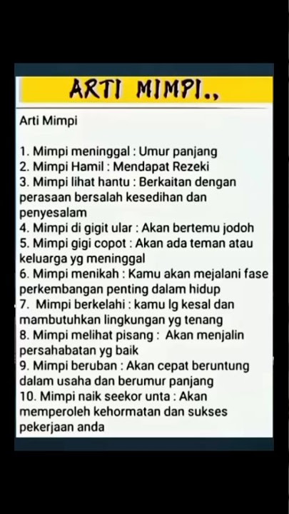 Arti Mimpi Dalam Islam, #islam #shorts