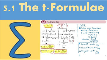 5.1 The t Formulae (FP1 - Chapter 5: The t formulae)