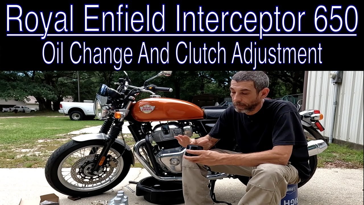 Royal Enfield Interceptor 650 Oil Change And Clutch Lever Adjustment