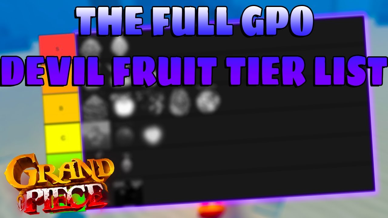 Roblox: GPO fruits tier list