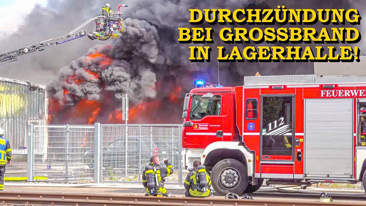 [GROSSE DOKU] LAGERHALLE LICHTERLOH IN VOLLBRAND - [DURCHZÜNDUNG | FLAMMEN] - 5 MILLIONEN SCHADEN