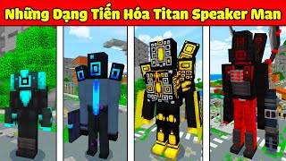 JAYGRAY SÁNG TẠO NHỮNG DẠNG TIẾN HÓA TITAN SPEAKER MAN SIÊU NGẦU TRONG MINECRAFT*SKIBIDI TOILET MCPE