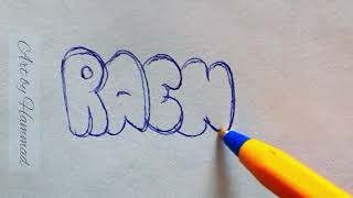 Rachit name in Bubble letter | Write in bubble letter font | Easy method to use bubble letters