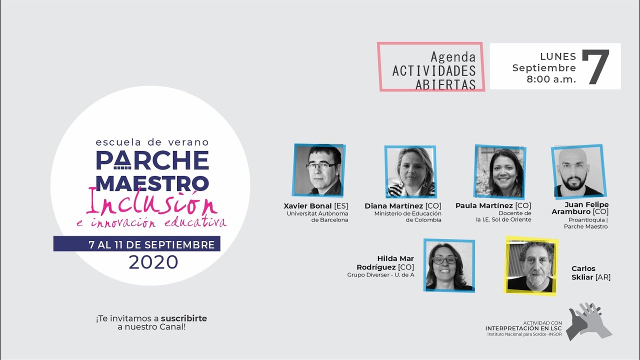 Parche Maestro 2020 / Panel Inclusión y Charla Carlos Skliar