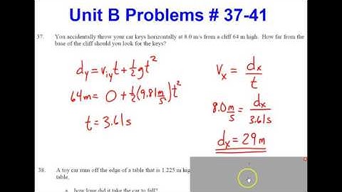 Regents Physics Kinematics Problem Set #37-39