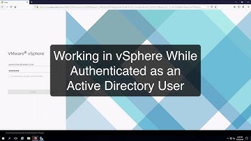 Working in vSphere as an Active Directory User