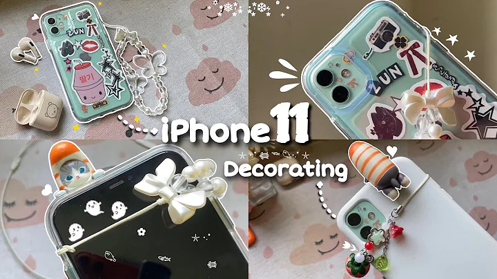 Decorating My iPhone 11 mint ♡ Phone Case + Unboxing Stickers ✦ aesthetic vlogs⋆✮