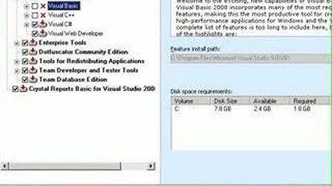 How to install Microsoft Visual studio Team System 2008