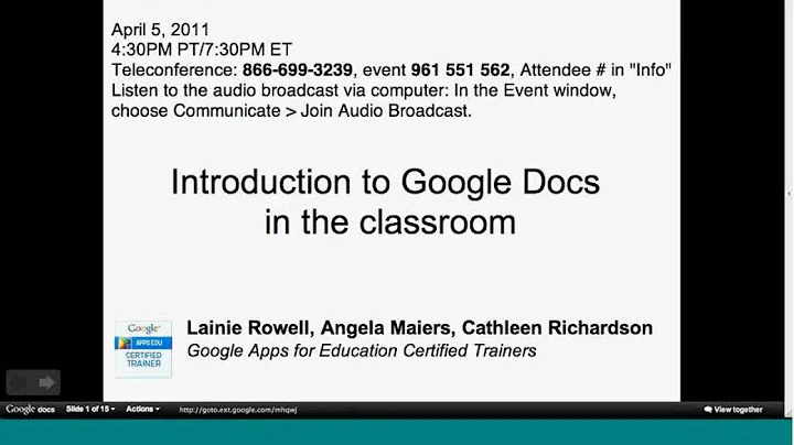 Introduction to Google Docs in the Classroom.wmv