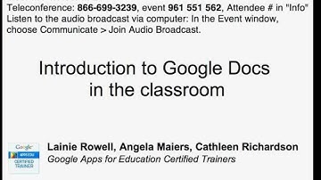 Introduction to Google Docs in the Classroom.wmv