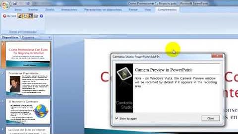 Recording power point presentation with camtasia Studio 11
