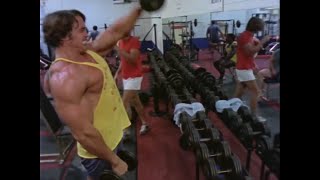 Old School Front Delt Raises Arnold Pumping Iron 1975 #bodybuilding #health #motivation