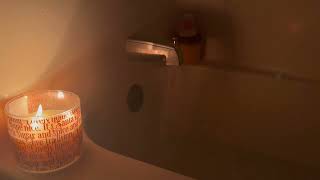 Sleep ASMR - Candle Lit Bathtub Filling White Noise