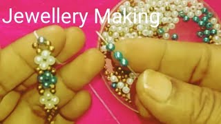 Jewellery Making artificial / DIY Pearl Necklace Making / Handmade jewelry #myhomecrafts #jewellery