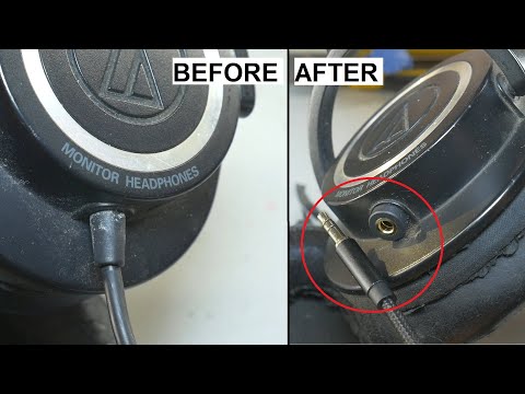 Audio Technica headphones Detachable Cable Mod DIY